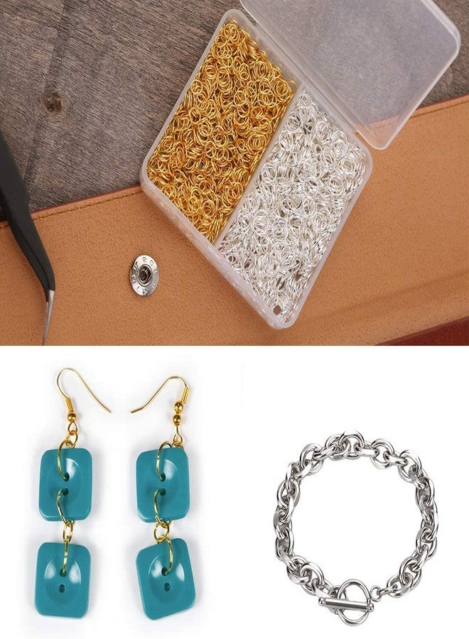 Dhruv Crafts Jump Rings for Jewelry Making 200 Pcs (8mm). Earrings & Jewelry Making Findings (Silver & Gold) - Image 4